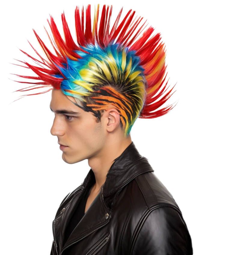 Pánská paruka Punk číro barevná