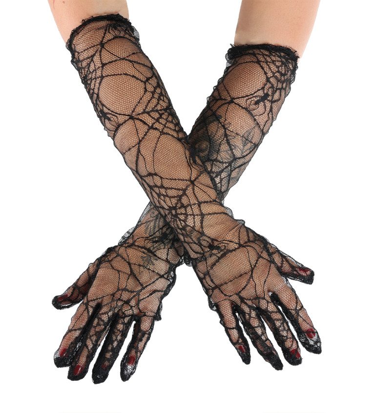 Rukavice s motivem pavučin