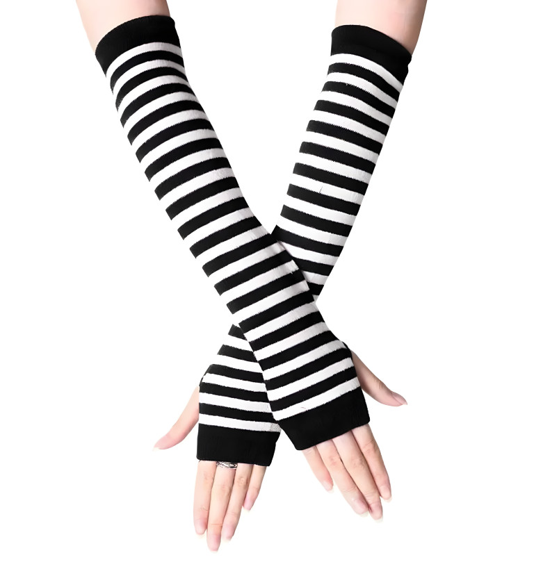 Emo rukavice v dlouhém provedení