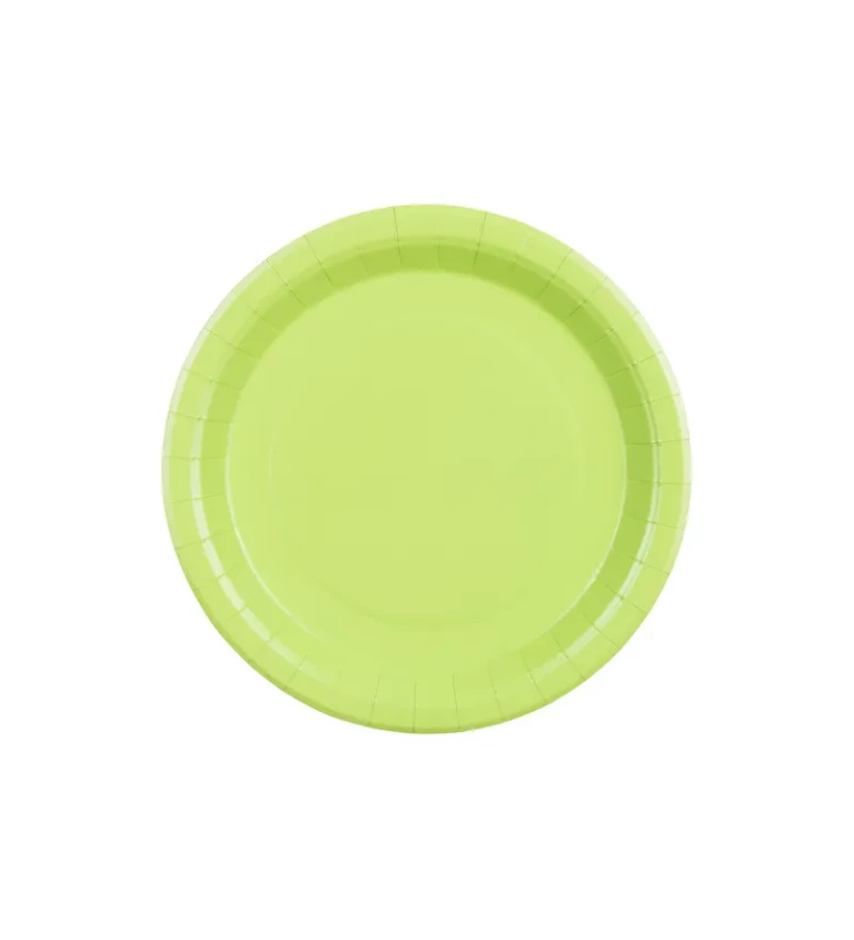 Světle zelené talířky 23 cm (6 ks)