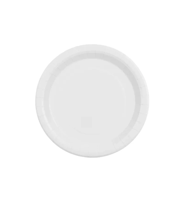 Bílé talířky 23 cm (6 ks)
