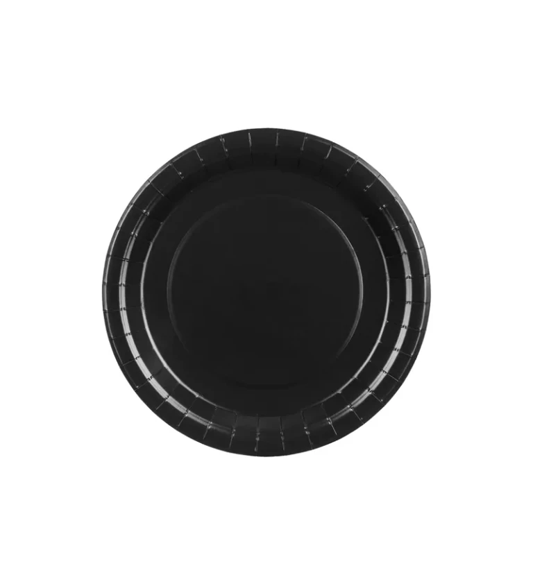 Černé talířky 23 cm (6 ks)