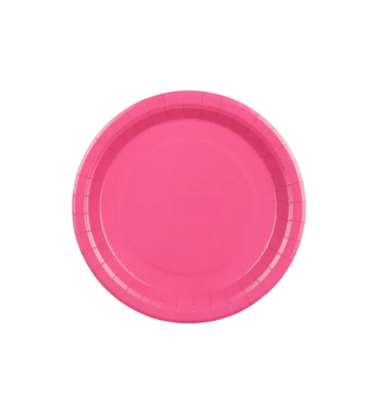 Tmavě růžové talířky 23 cm (6 ks)