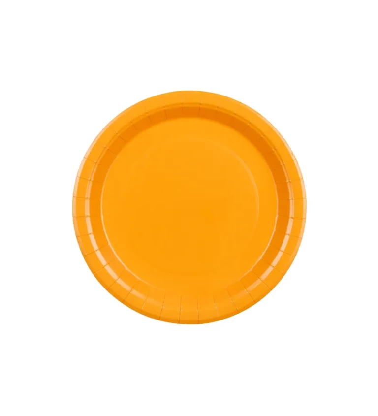 Světle oranžové talířky 23 cm (6 ks)