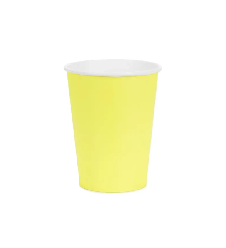 Žluté kelímky 250 ml (6 ks)