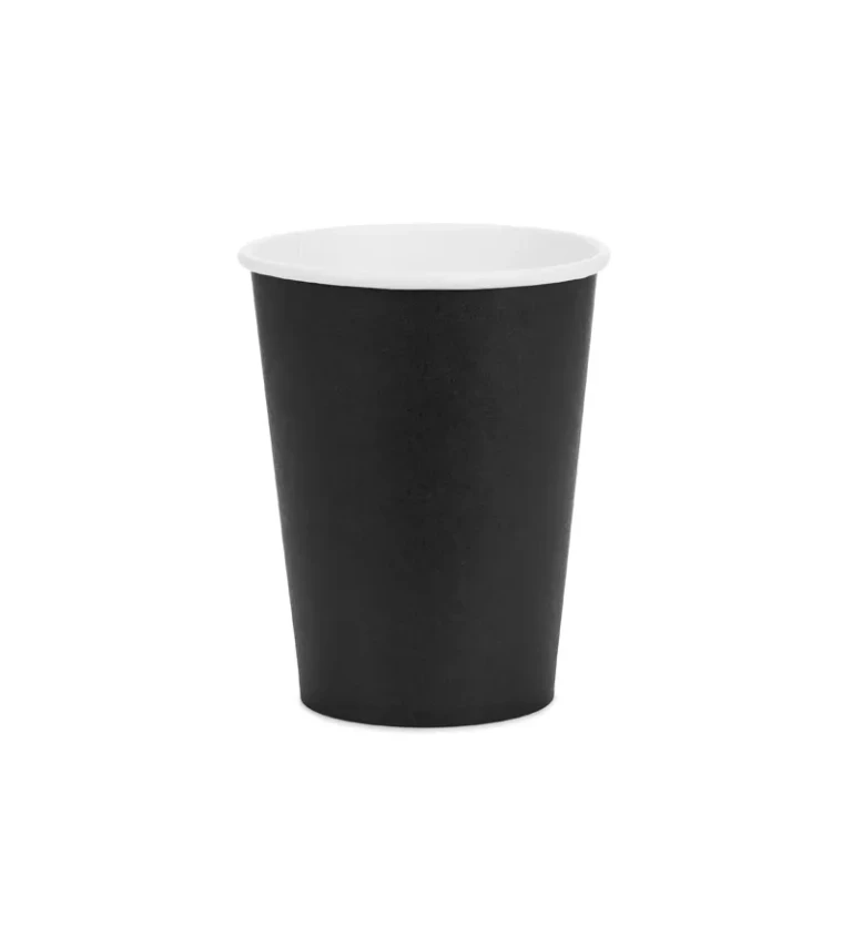 Černé kelímky 250 ml (6 ks)