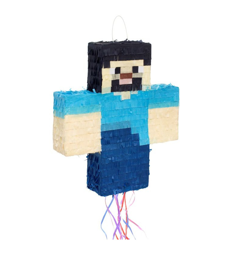 Pixelový panáček piňata 40 cm