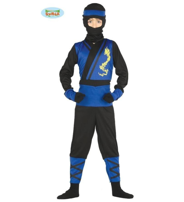 Dětský kostým Ninja dobrodruh modrý