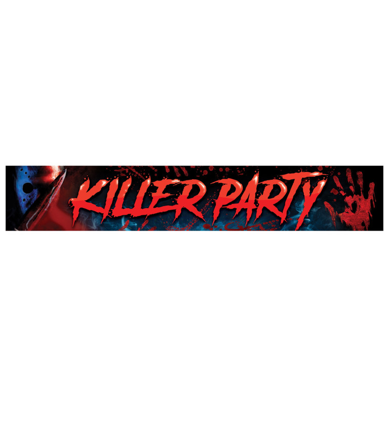 Banner Killer Party Halloween dekorace