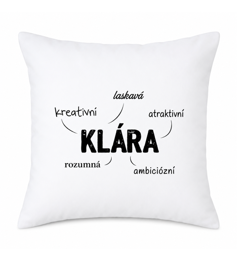 Polštář s potiskem Klára