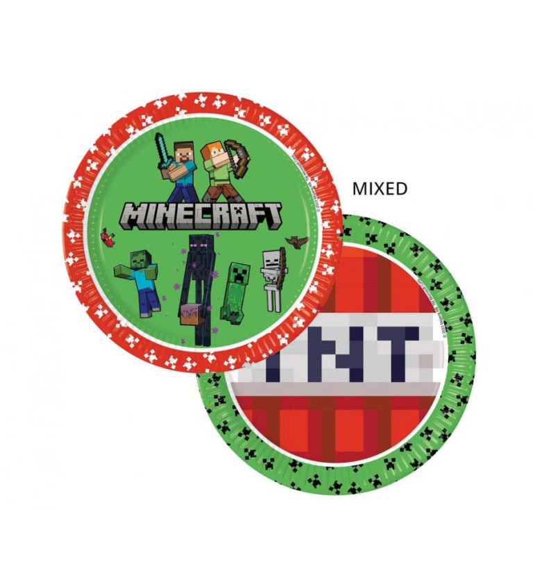 Papírové talíře: Minecraft