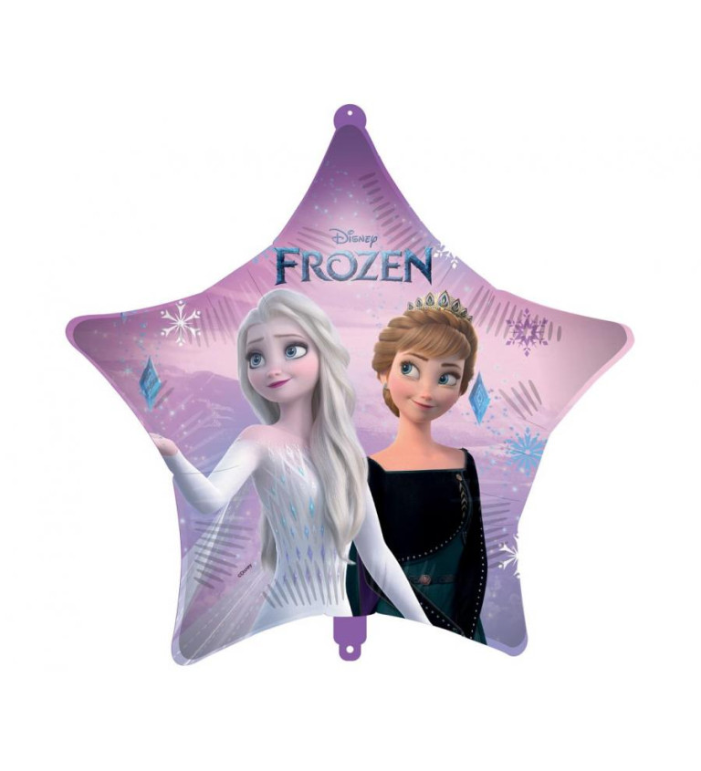 Fóliový balónek hvězda Frozen
