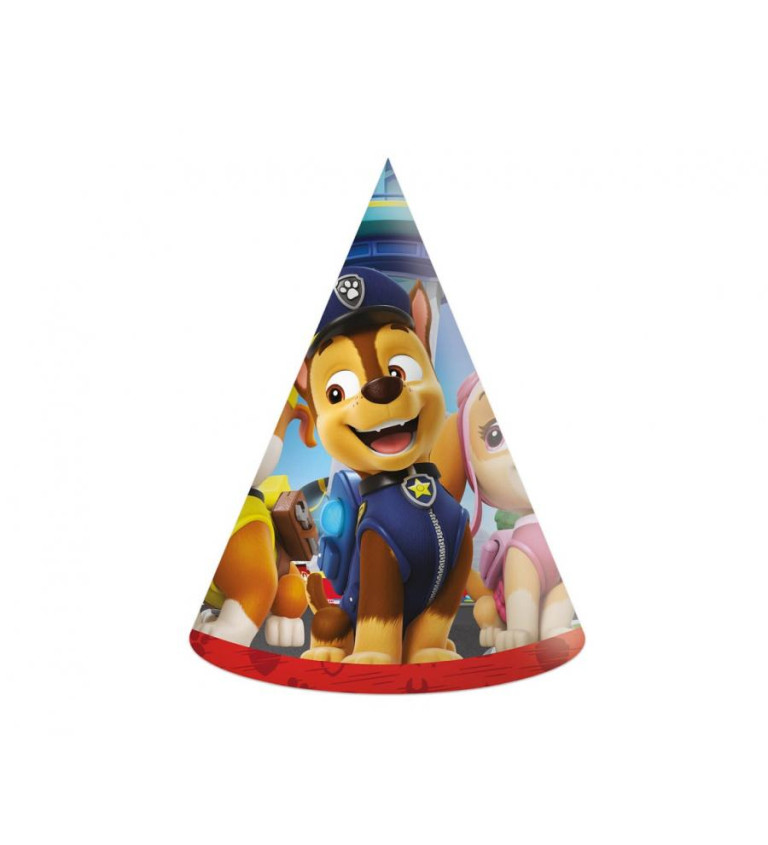 Paw Patrol čepičky 6 ks – narozeninová sada