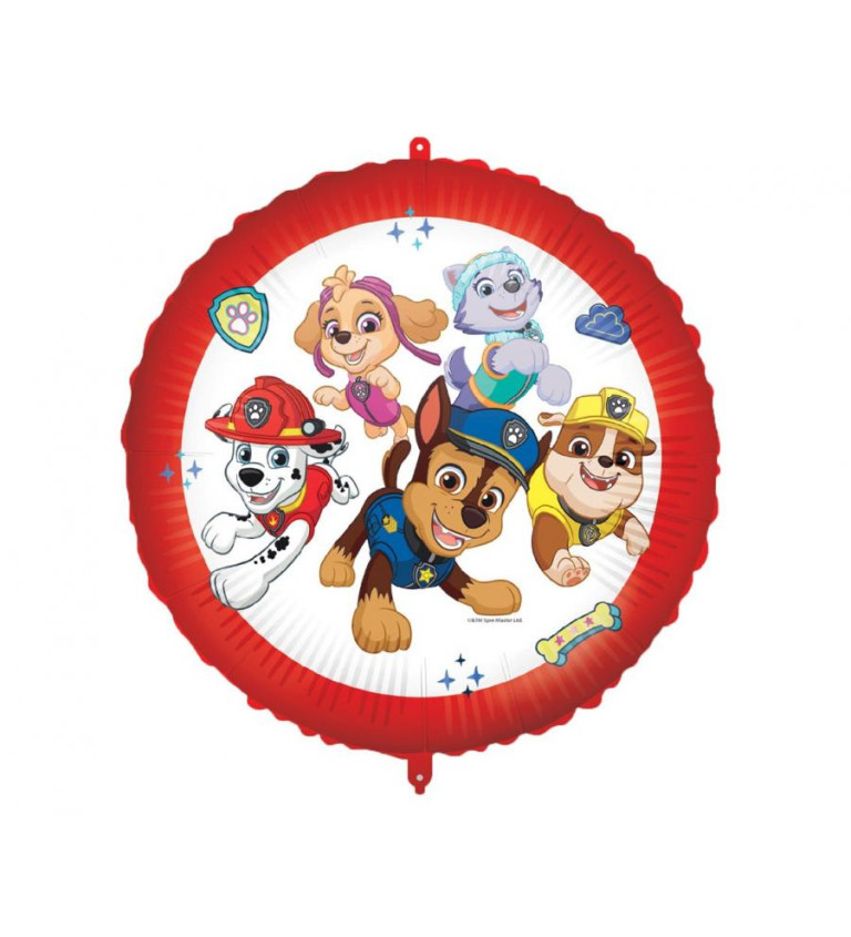 Fóliový balónek Paw Patrol – Chase a přátelé kulatý