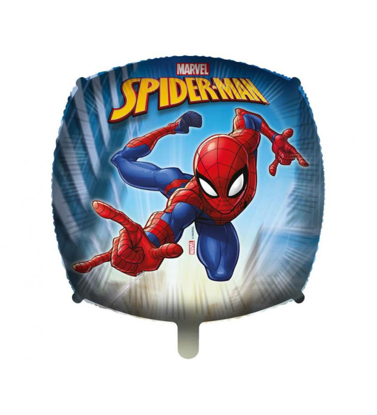 Fóliový balónek Spider-Man – čtverec 46 cm