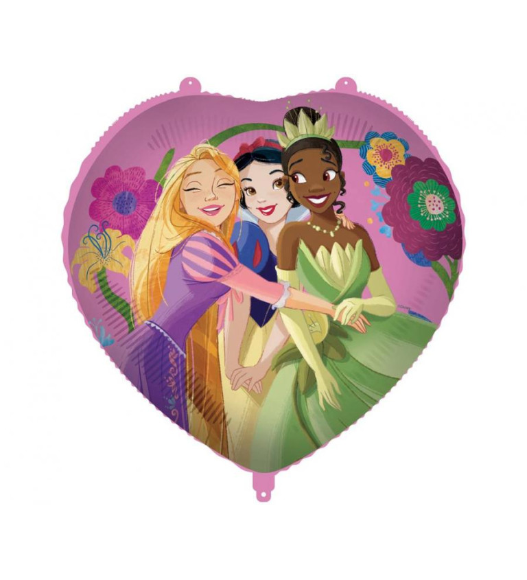 Disney Princess srdce – fóliový balónek 46 cm