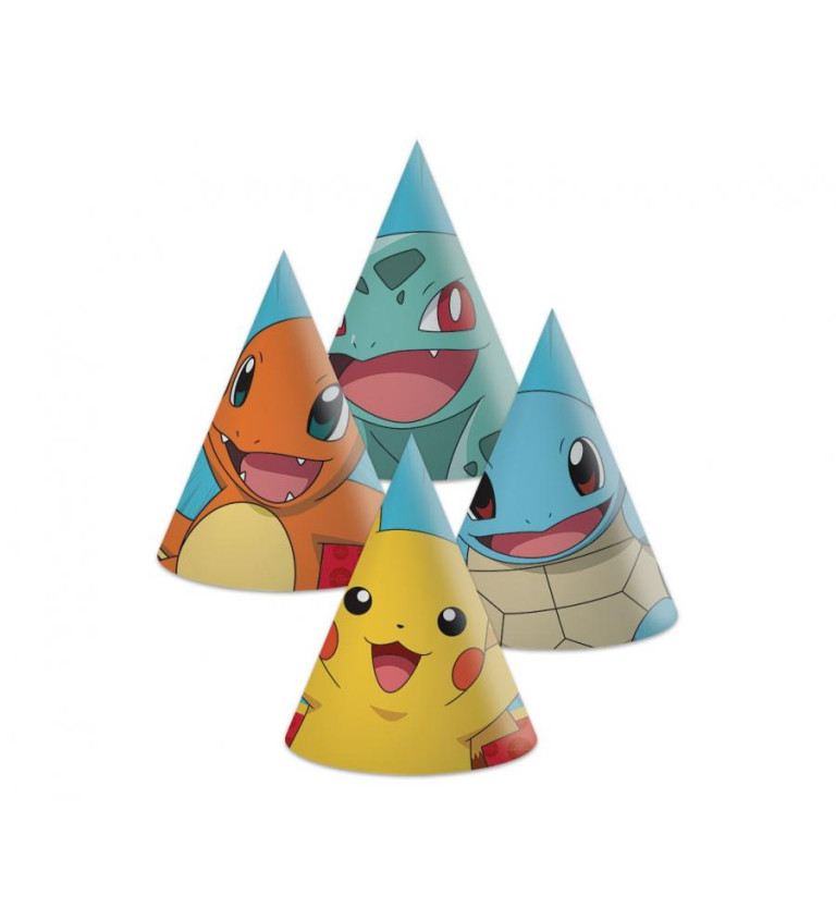 Pokémon papírové čepice – sada 6 ks
