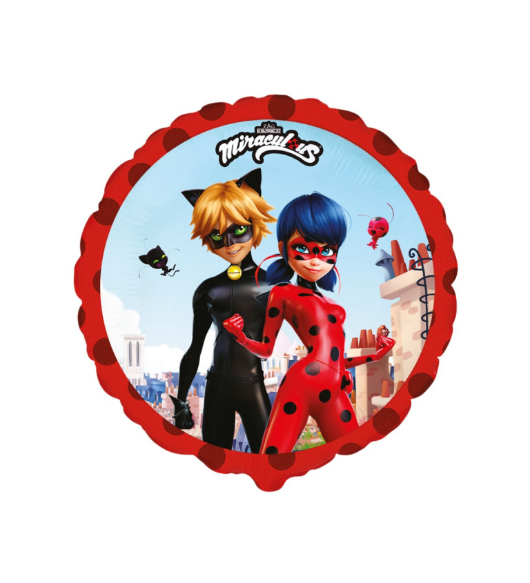 Miraculous fóliový balónek – Ladybug & Cat Noir