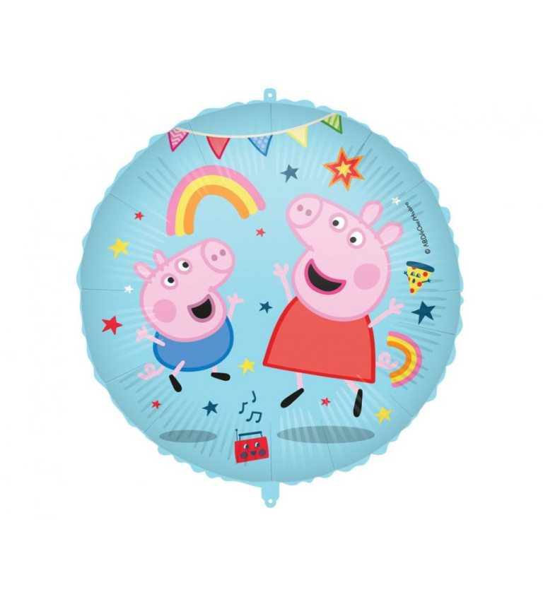 Peppa Pig – fóliový balónek s Peppou a Georgem